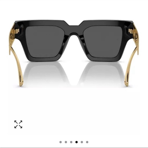 Versace Black and Gold Women's Low Bridge Fit Sunglasses, VE4431F50-X - Picture 6 of 10
